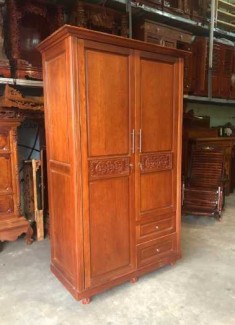 Tủ đựng quần áo 2 cánh gỗ căm xe