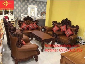 Mẫu Sofa Da Bò xịn hàng cao cấp