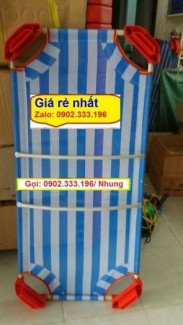 Giường mầm non lưới màu hồng, giường mầm non chân xanh