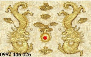Gạch tranh rồng phụng ốp tường HP8332