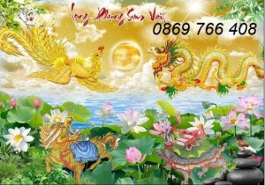 Gạch tranh-tranh gạch men rồng trang trí