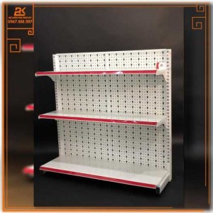 Kệ Tole Lỗ áp tường (1 mặt)-Dài 120 x Rộng 35 x Cao 120 x 3 tầng