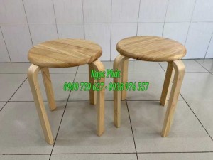 Ghế đẩu - Ghế gỗ chân dẹp - Ghế đôn gỗ - Ngọc Phát