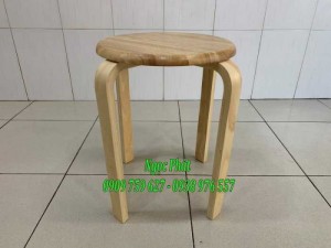 Ghế đẩu - Ghế gỗ chân dẹp - Ghế đôn gỗ - Ngọc Phát