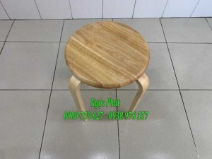 Ghế đẩu - Ghế gỗ chân dẹp - Ghế đôn gỗ - Ngọc Phát