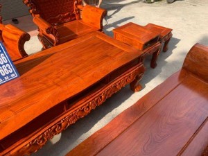 Bộ bàn ghế phòng khách kiểu hoàng gia gỗ hương đá