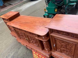 Kệ Tivi Cột Nho Gỗ Hương Đá