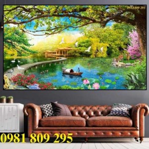 Tranh 3d phong cảnh thiên nhiên - gạch tranh 3d