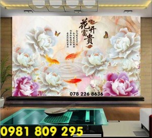 Tranh 3d hoa ngọc kim cương - gạch tranh 3d tráng trí