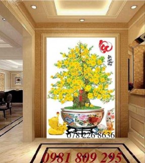 Hoa mai lộc vàng - gạch tranh 3d