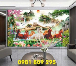 Mã đáo thành công - tranh gạch ngựa 3d