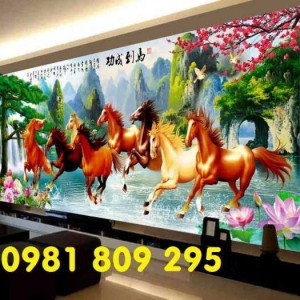 Mã đáo thành công - tranh gạch ngựa 3d