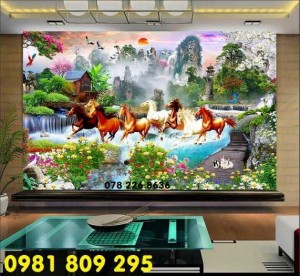 Mã đáo thành công - tranh gạch ngựa 3d