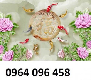 Tranh cá chép phong thủy - gạch tranh 3d