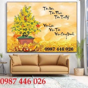 Gạch tranh hoa mai 3D ốp tường HP233