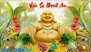 Tranh thần tài- gạch ốp tường trang trí HP003
