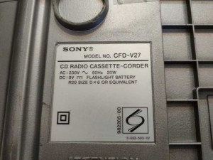 Máy Cassette Cd Sony Cfd-v27 .