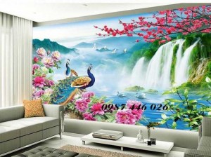 Tranh ốp tường, gạch trang trí, gạch hoa văn phòng khách 3d HP722