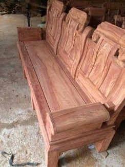 Bộ bàn ghế phòng khách âu á hộp kiểu như ý voi gỗ hương đá