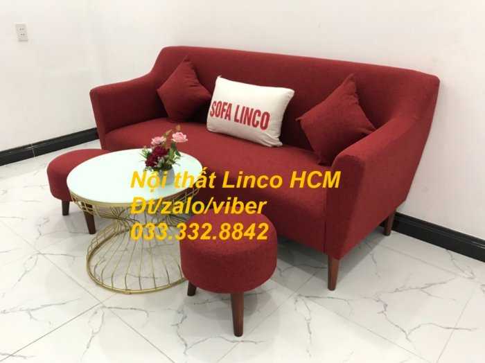 Bộ bàn ghế Sofa băng văng dài SFBg02 đỏ giá rẻ phòng khách Nội thất Linco Tphcm Sài Gòn quận gò vấp, tân bình, tân phú