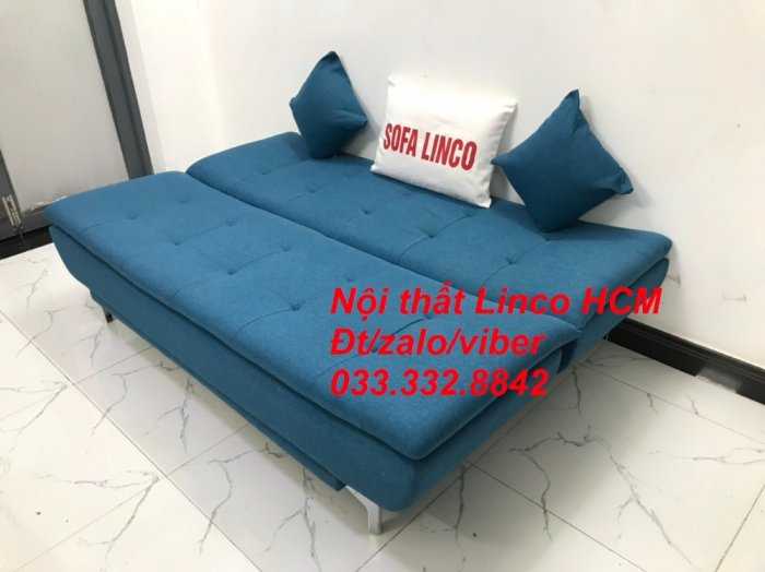 Bộ bàn ghế Sofa bed sofa giường (băng) SFBg06 xanh dương da trời Nội thất Linco HCM Tphcm Sài Gòn Sg, quận 2 4 6 8 10 12