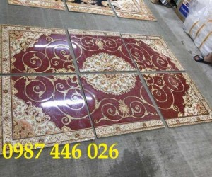 Gạch thảm phòng khách, gạch trang trí hoa văn 3d