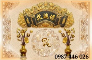 Gạch tranh phòng thờ ốp tường 3D