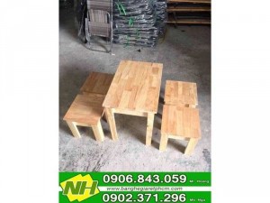 Bàn ghế gỗ thấp giá tốt tại xưởng