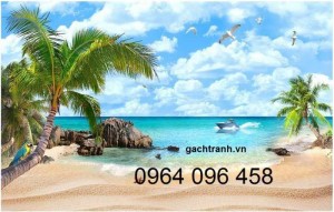 Tranh gạch 3d - gạch tranh 3d cảnh biển - CNN87