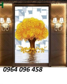 Tranh cây tiền - gạch tranh 3d cây tiền