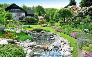 Tranh gạch men 3d sơn thủy hữu tình - VBB76