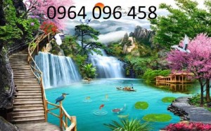 Tranh gạch men 3d sơn thủy hữu tình - VBB76