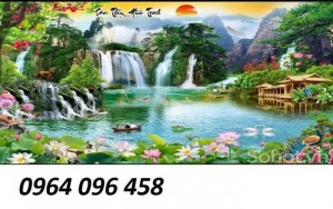 Mẫu tranh gạch 3d phòng khách - VN87