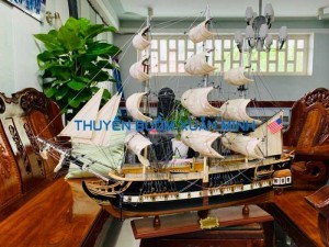 Mô Hình Tàu Chiến Cổ Hàng Xuất Khẩu (Sơn Màu) | Gỗ Căm Xe | Dài 90-100cm