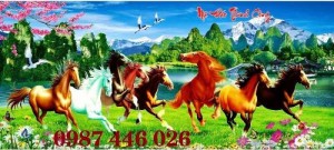 Tranh ngựa, tranh gach men ôp tường HP2929