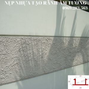 Nẹp nhựa tạo rãnh U10mm - Nẹp tạo rãnh chữ U - Ron chỉ nhựa âm tường - Nẹp nhựa tạo rãnh trang trí - Hình thi công 1