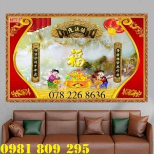 Gạch tranh 3d rồng cao cấp - tranh ốp phòng thờ