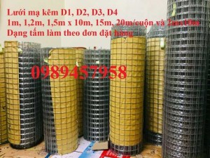 Lưới thép đen dây 2ly ô 25x25, Lưới hàn mạ kẽm dây 3ly ô 50x50, 100x100
