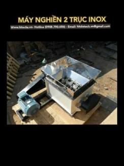 Máy Nghiền Inox băm xay 2 trục 10hp