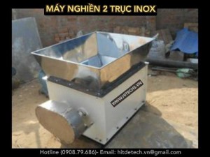 Máy Nghiền Inox băm xay 2 trục 10hp