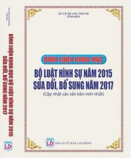 Bình luận khoa học bộ luật hình sự năm 2015 , sửa đổi bổ sung năm 2017