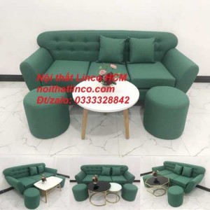 Sofa màu xanh ngọc | Sofa băng xanh ngọc | Sofa giường màu xanh ngọc bích | Nội thất Linco Tphcm giá rẻ Sài Gòn HCM