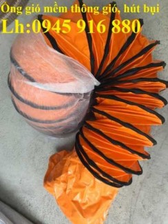 Ống gió vải simili cam D200, D300, D350, D400, D500, D600 – Ống gió mềm dùng cho quạt hút, quạt thông gió giá rẻ