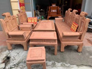 Bộ âu á hộp cuốn thư hàng víp gỗ hương đá