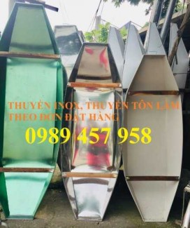 Thuyền chèo tay giá rẻ cho 2 người, thuyền inox 2m, Thuyền tôn chèo tay