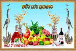 Tranh gạch phòng thờ cửu huyền thất tổ HP5787