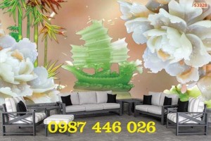 Tranh gạch men thuyền buồm, tranh trang trí ốp tường HP3211