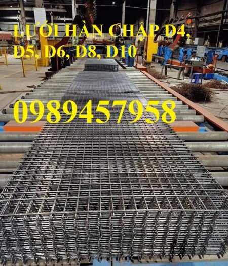 Lưới thép hàn đổ mái phi 6 ô 200x200, Lưới thép hàn đổ sàn bê tông D4 dạng cuộn