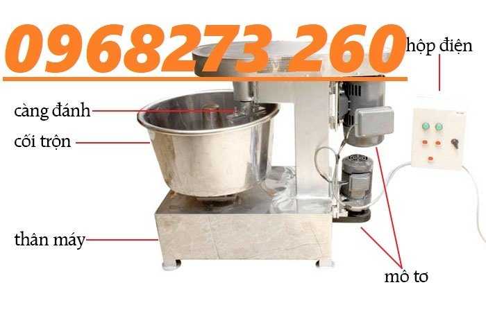 Máy trộn bột nhào bột làm bánh 50L 10kg lần trộn