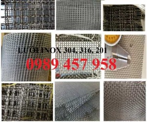 Chuyên lưới inox 304 dây 0,2mm, 1mm, 1,2mm, 1,5mm, 2ly, 3ly